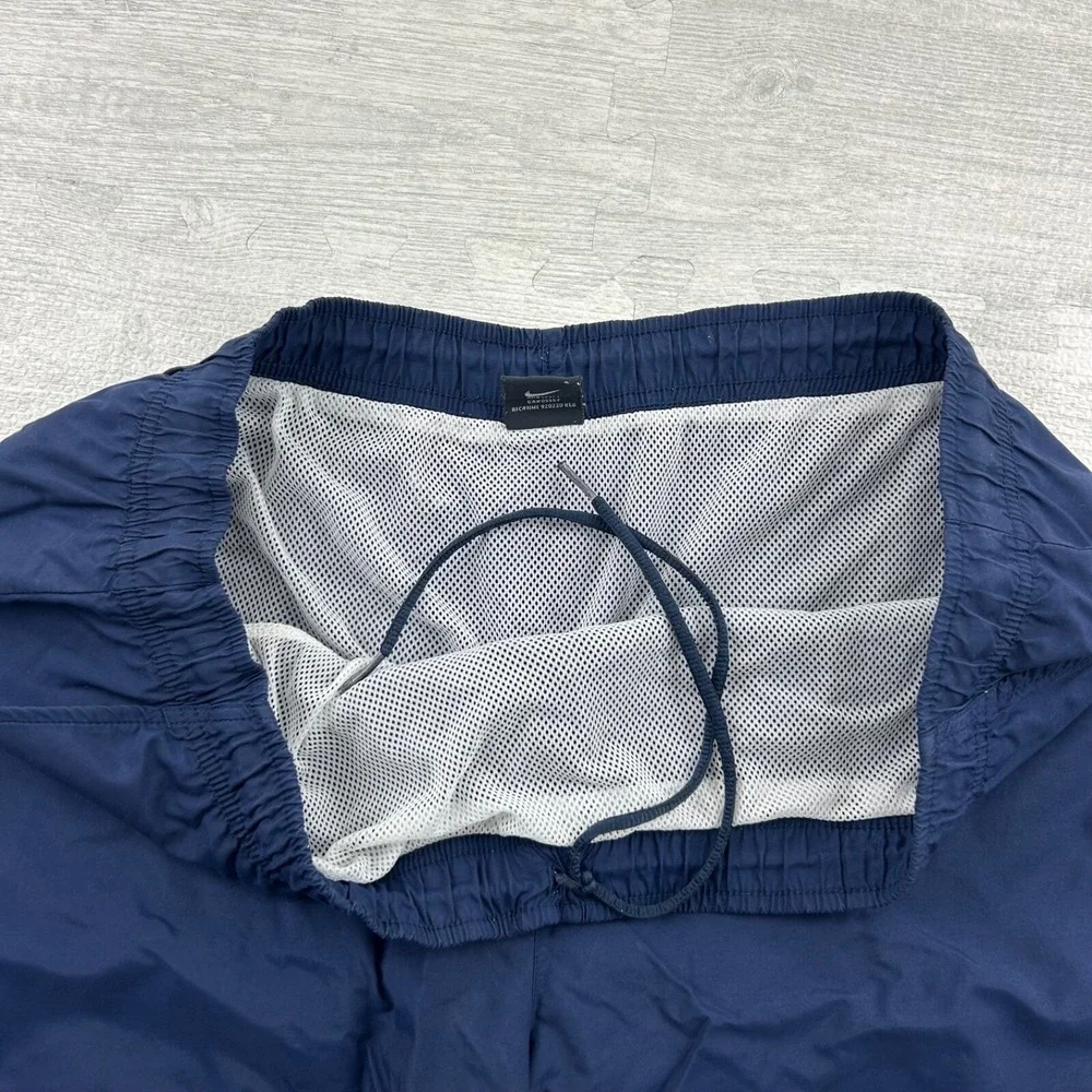 Vintage Y2K‎ Nike Swim Trunks Size XL Navy Blue Bathing Suit Swim Shorts Logo